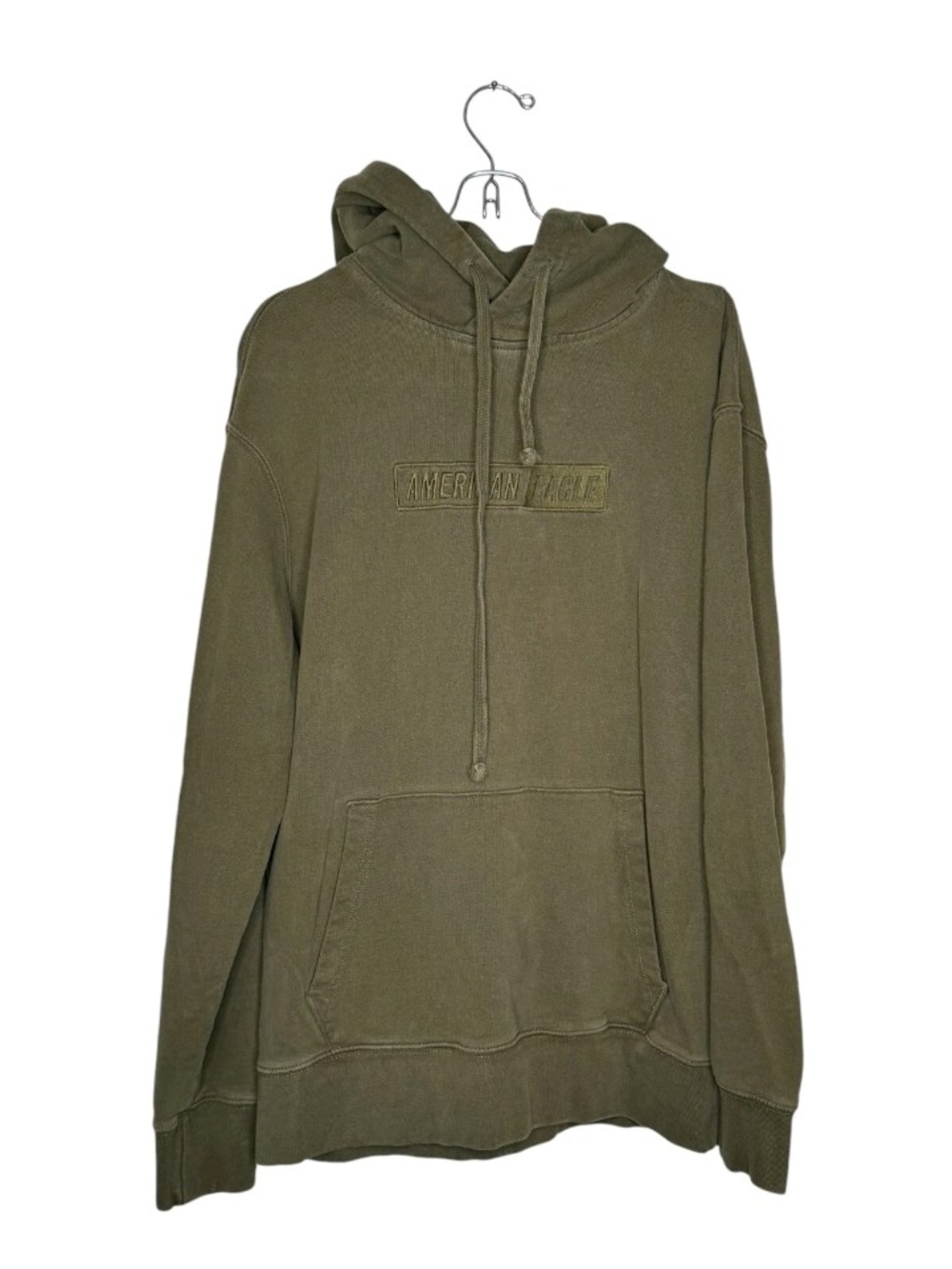 American Eagle Outfitters Olive Green Hoodie Sweatshirt - Men's Hooded Pullover